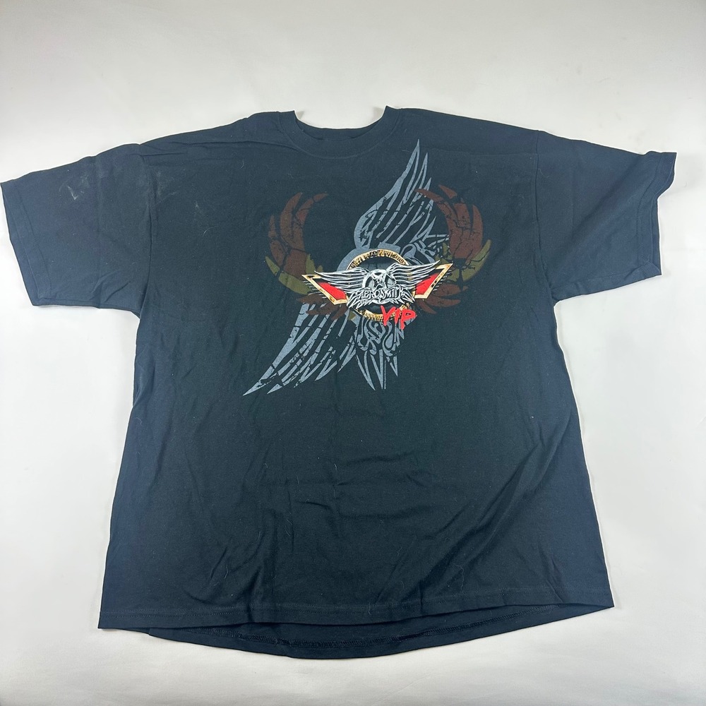 Aerosmith Route of All‎ Evil Tour T Shirt Black Heavy Cotton 2XL Mens